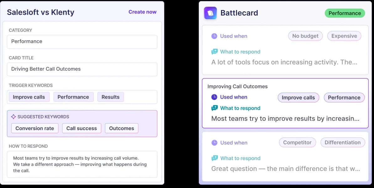 Pop Up AI Battlecards For Every Recurring Prospect Question