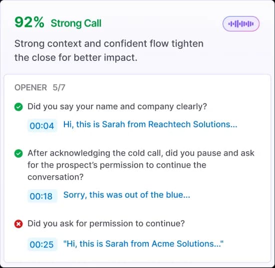 NO AD-HOC CALL REVIEWS