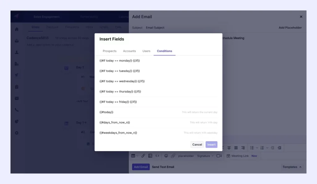 Use dynamic formulas to customize emails based on date and time