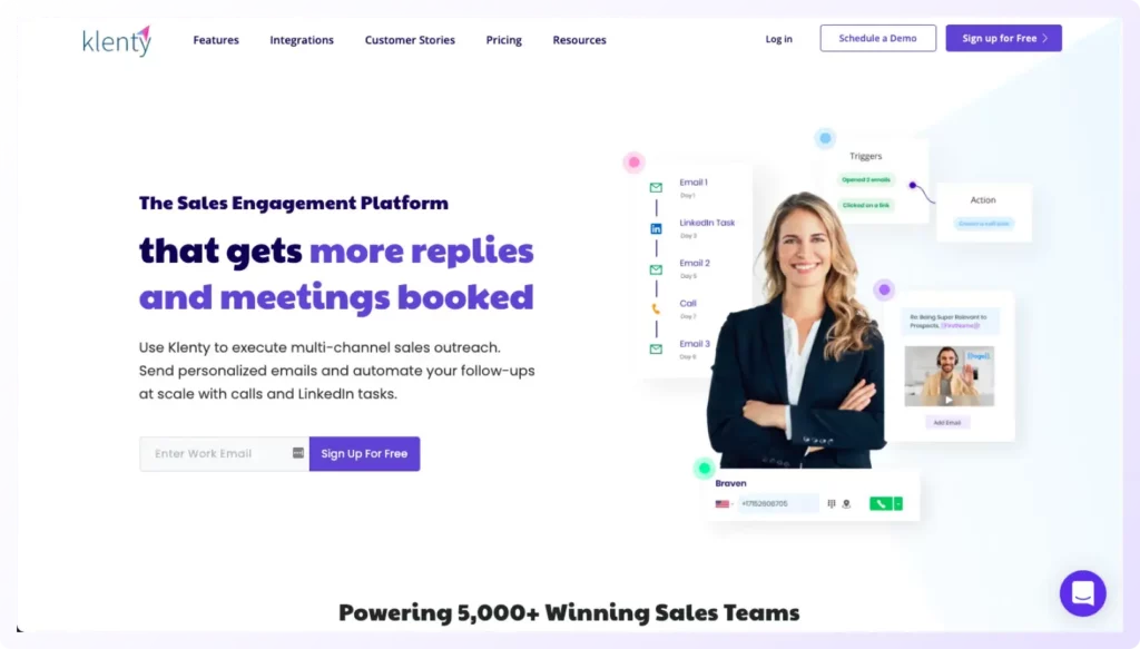 Klenty sales engagement platform helps to hyper-personalize your outreach