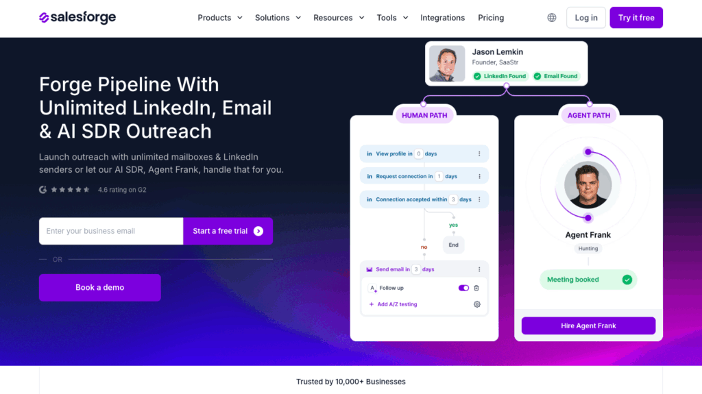 salesforge landing page