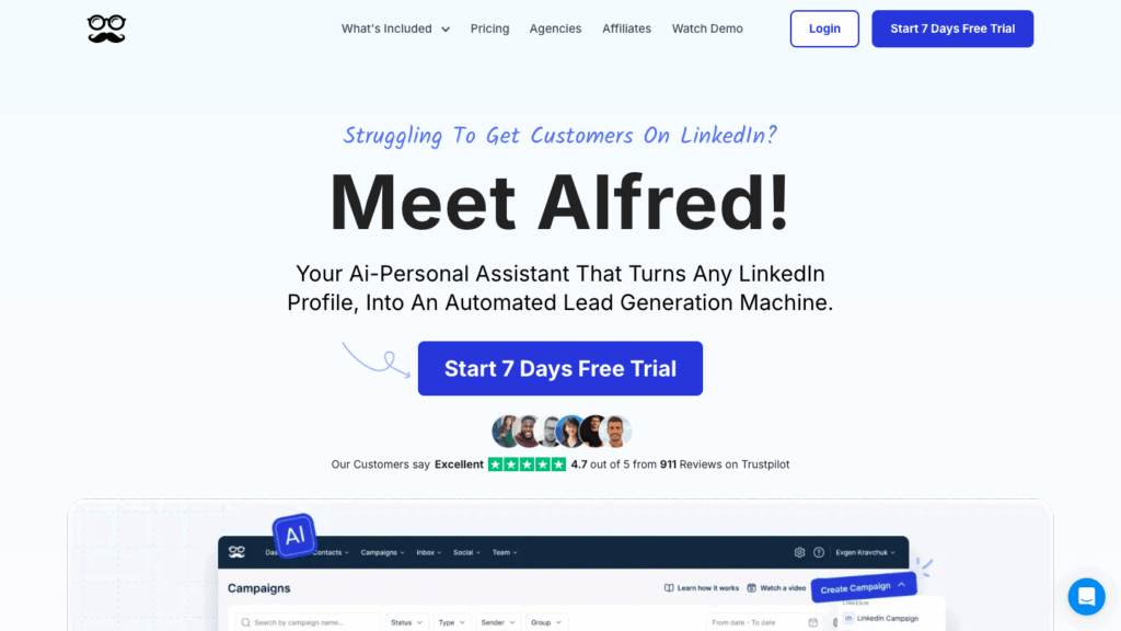 Meet Alfred landing page
