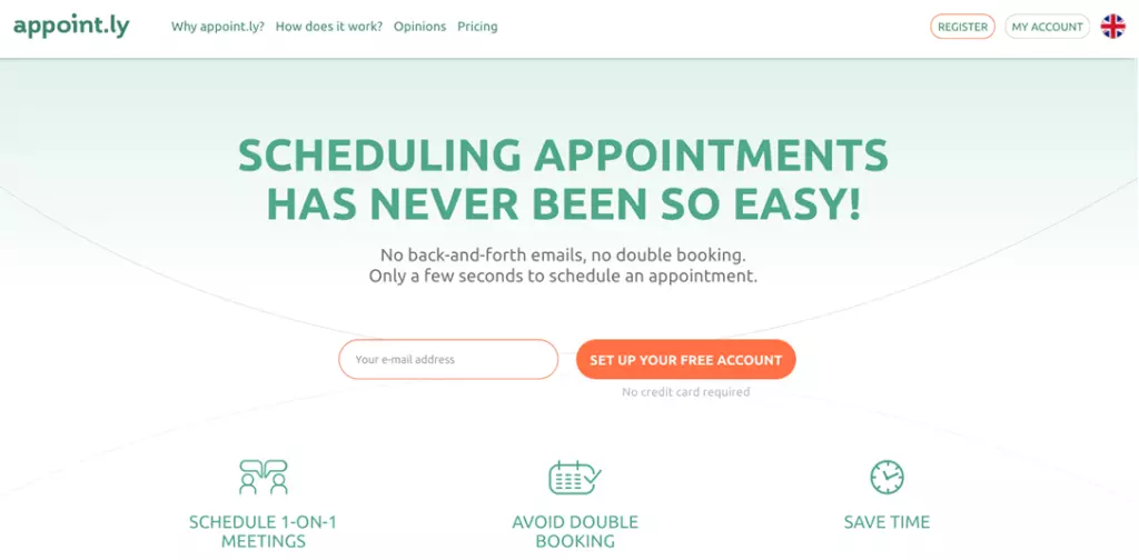 Appoint.ly- Appointment scheduling software.