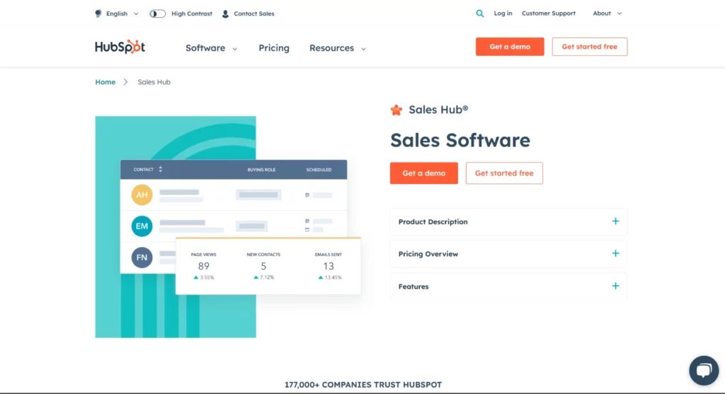 Hubspot's Sales Hub-CRM software
