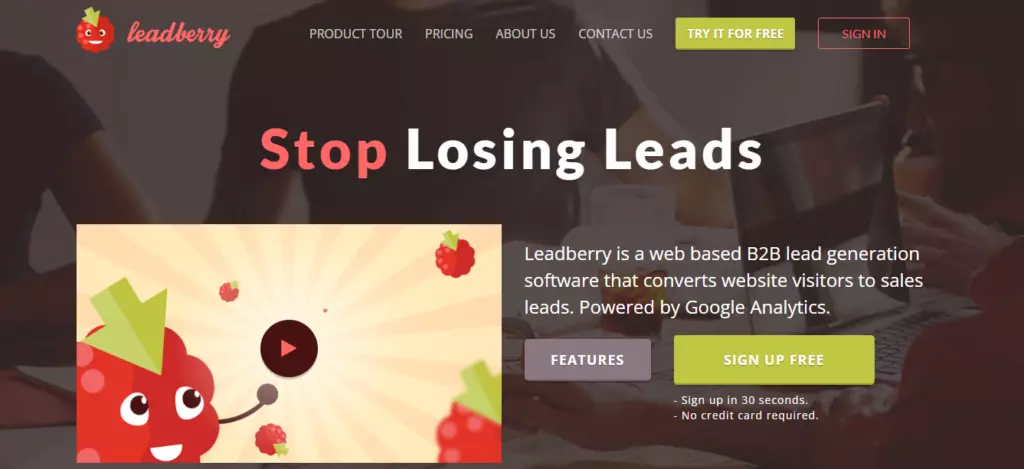 Leadberry- B2B lead generation software.