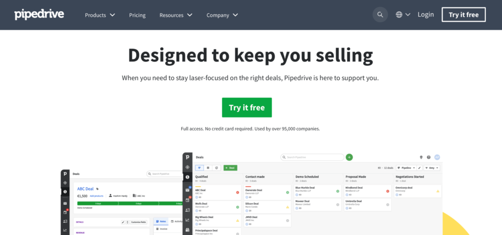 Pipedrive- Sales CRM and pipeline management software
