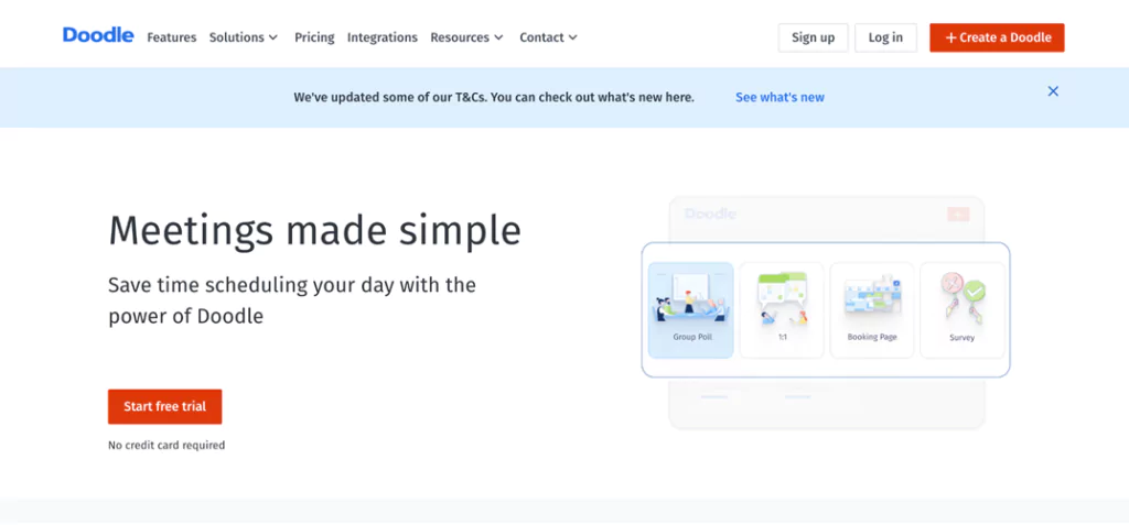 Doodle- Free online meeting scheduling tool.