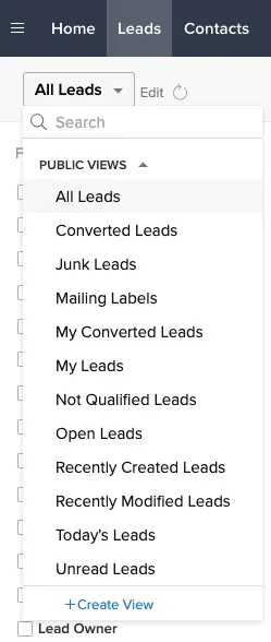 Image representing Zoho CRM - Filter leads by website activity for targeted outreach