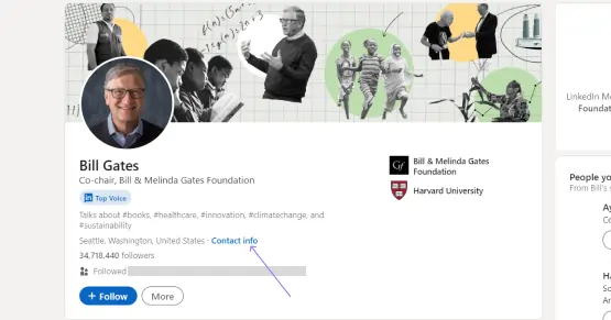 Bill Gates Linkedin Profile Page