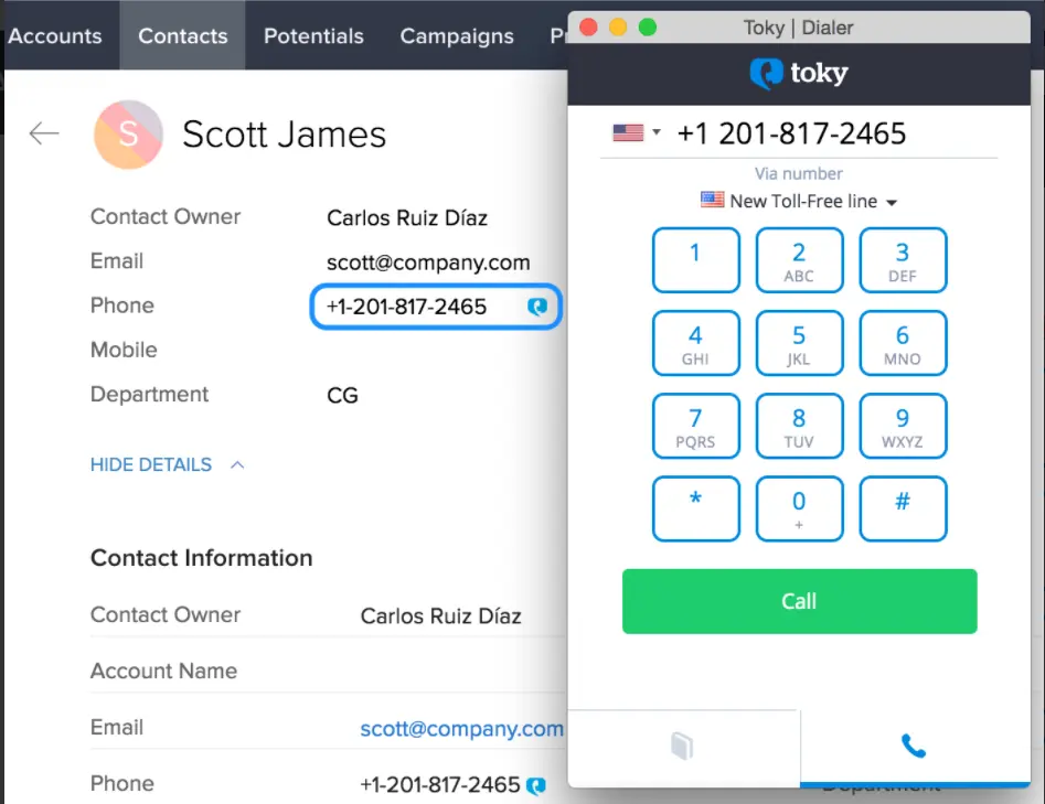 demo-toky-dialer-integration