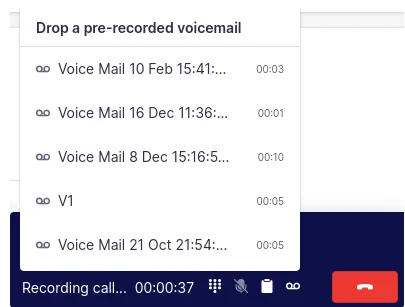 scheduled send of a pre-recorded voicemail