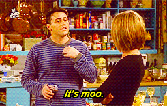 Animated GIF from the TV show 'Friends' illustrating a humorous moment related to BANT qualification