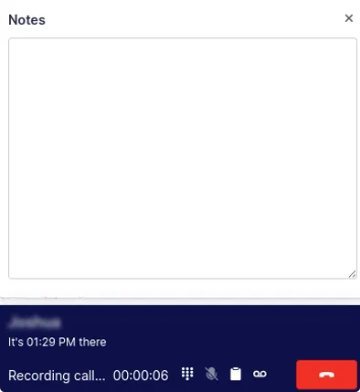 Image of Notes tab 