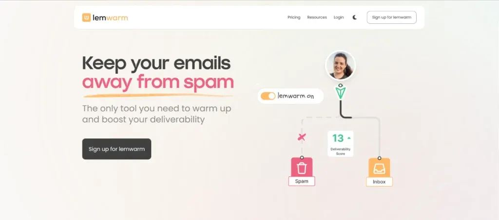 lemwarm email warm-up tool to improve email deliverability