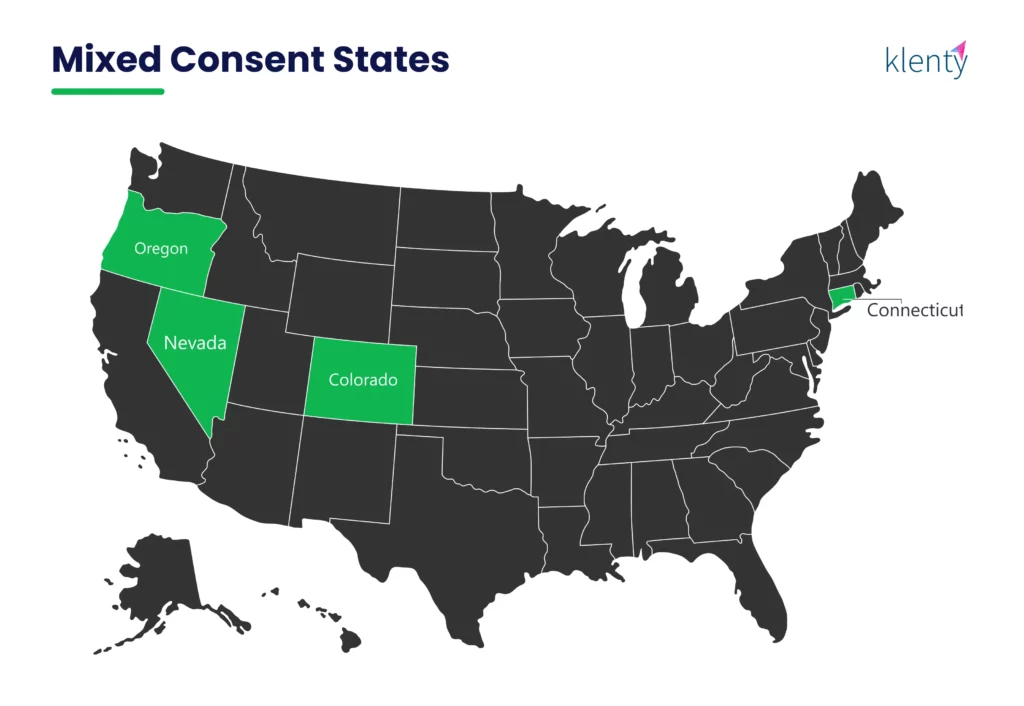 mixed consent states in the US
