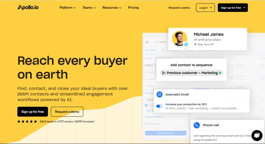 Apollo sales engagement software that helps you discover your ideal prospects