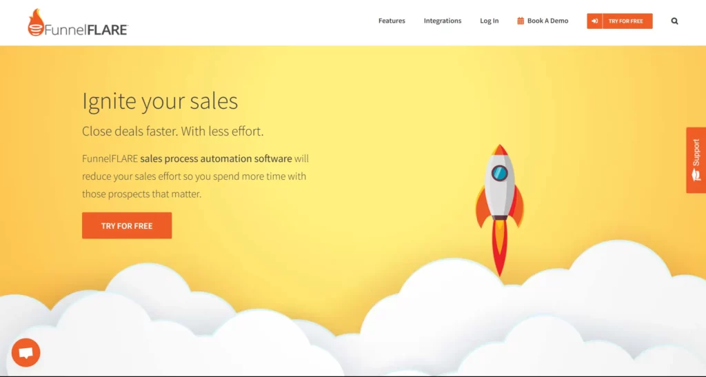 FunnelFLARE sales engagement tool to close deals faster