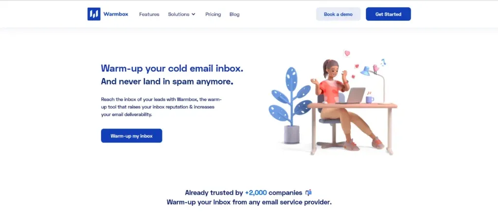 Warmbox.ai email warming up tool to send emails