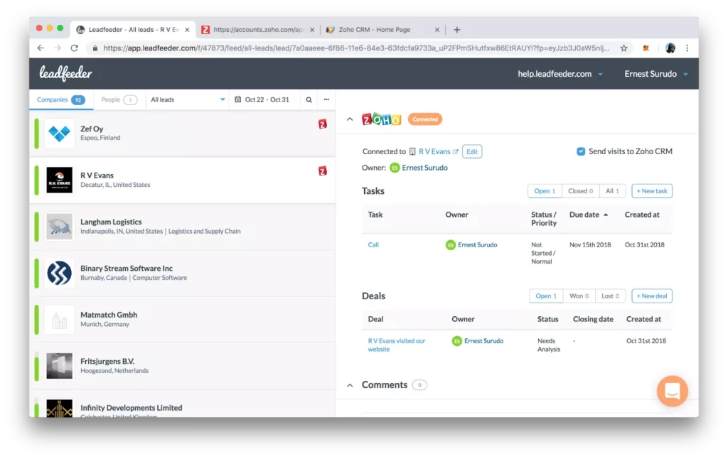 demo-leadfeeder-zoho-crm