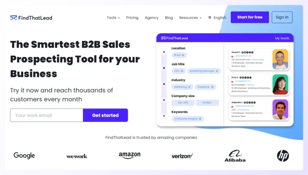 FindThatLaed B2B lead generation and email-finding tool