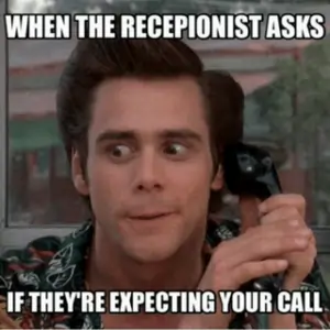 sales meme about the receptionist gatekeepers