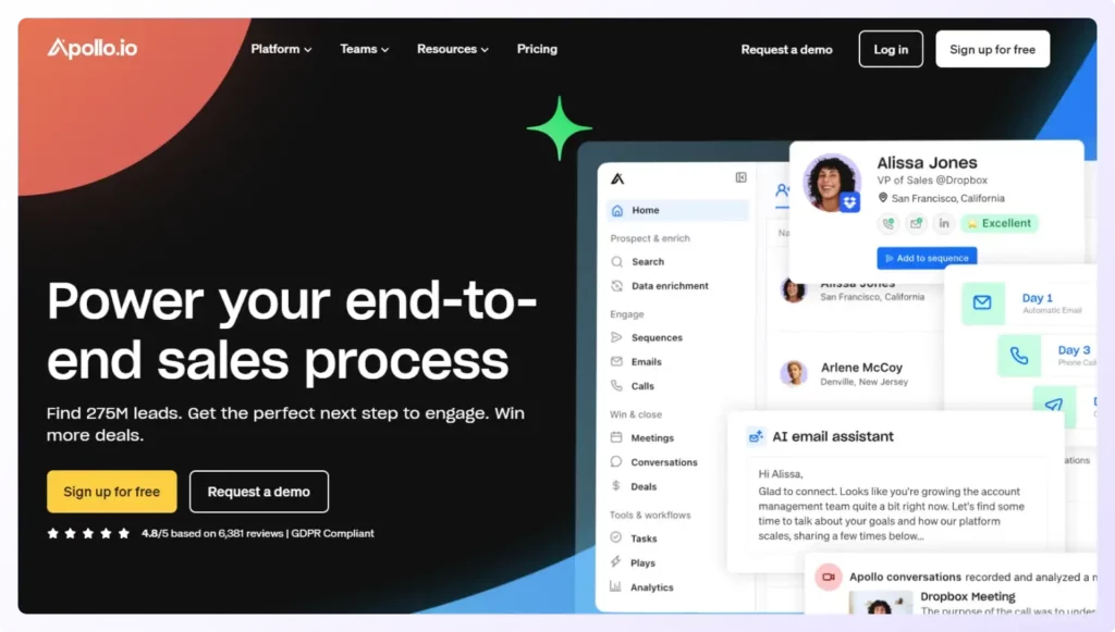 Apollo.io sales intelligence platform