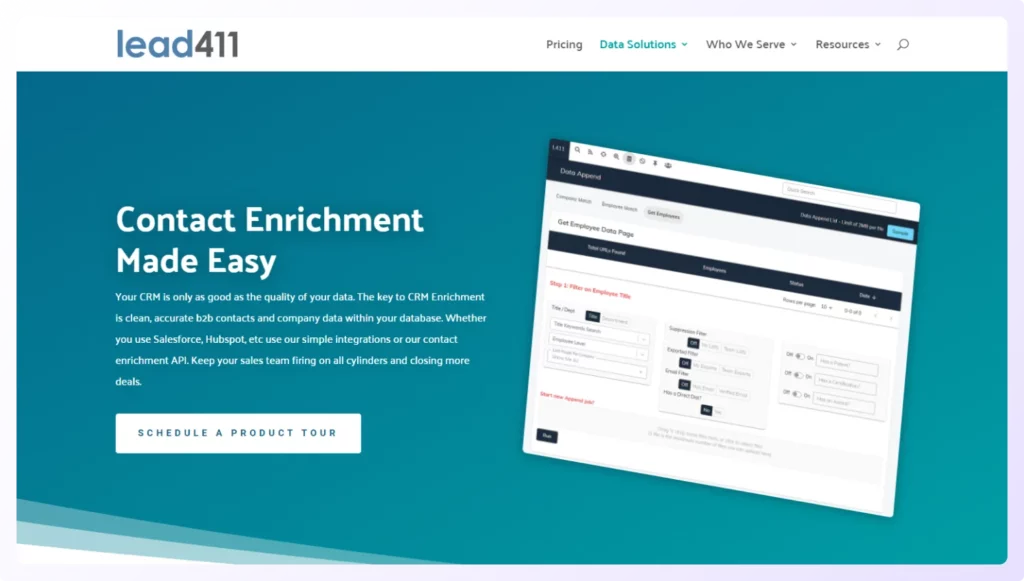 data enrichment tool Lead411