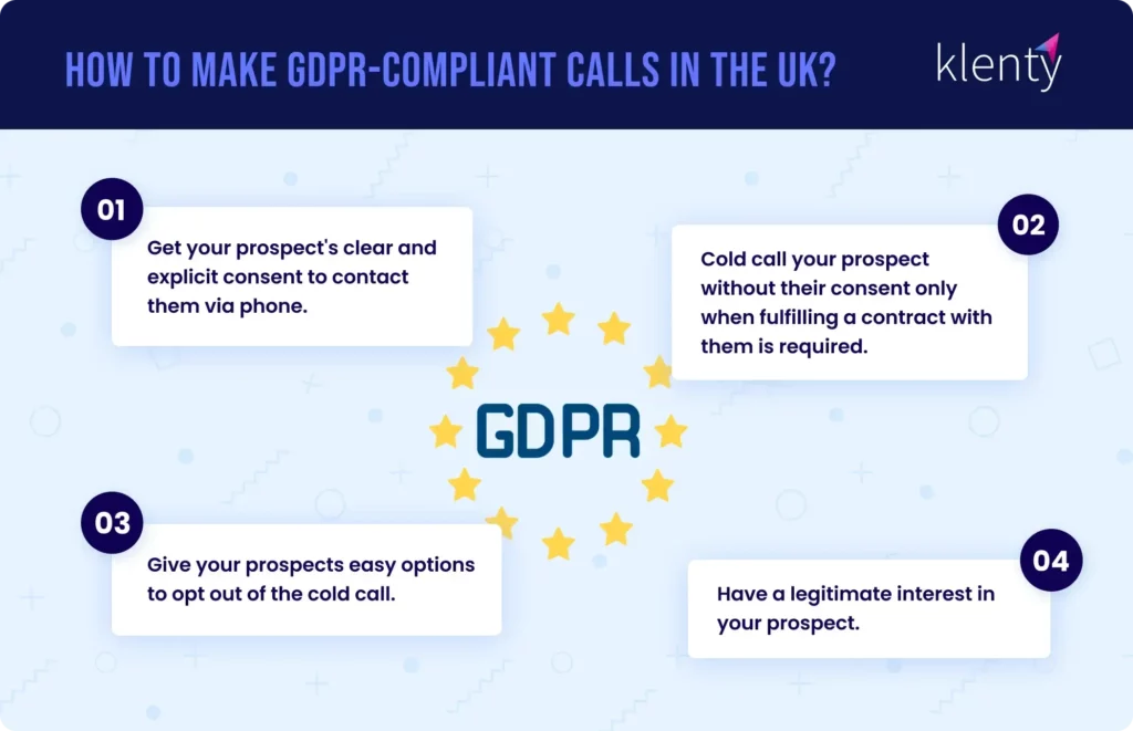 how to make GDPR cold calling in the UK