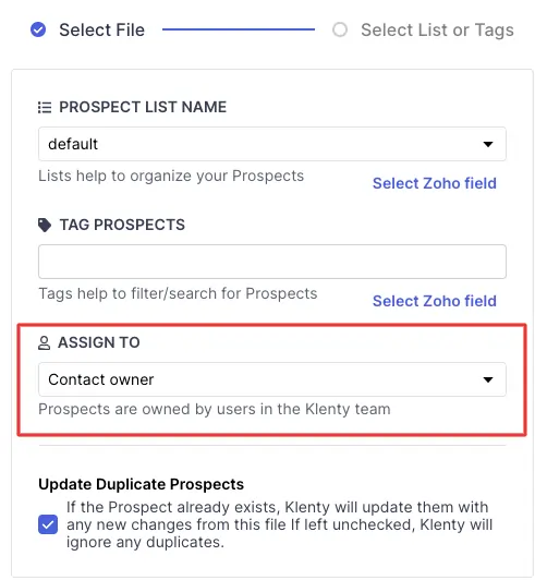 Assigning your prospect owner based on the lead owner in the Zoho CRM