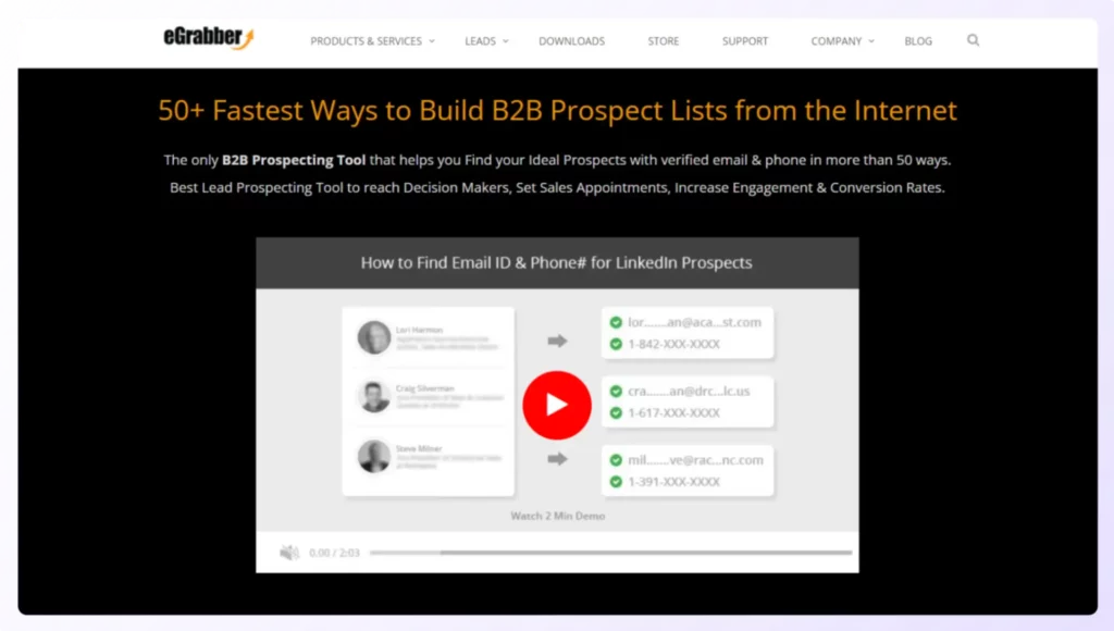 LeadGrabber Pro is one of the email finder tools and b2b prospecting tools