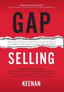 Cover image of Gap Selling by Keenan (2018) 