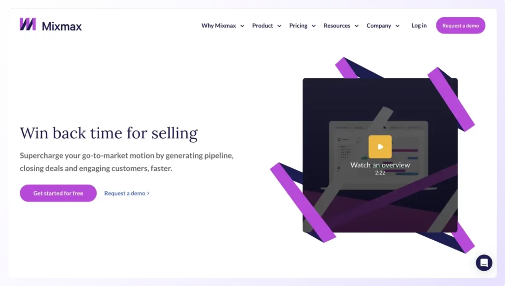 Landing Page of  mixmax an alternative to salesloft