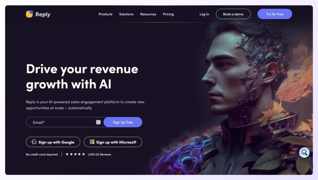 landing page of Reply.io Alternative to Apollo.io