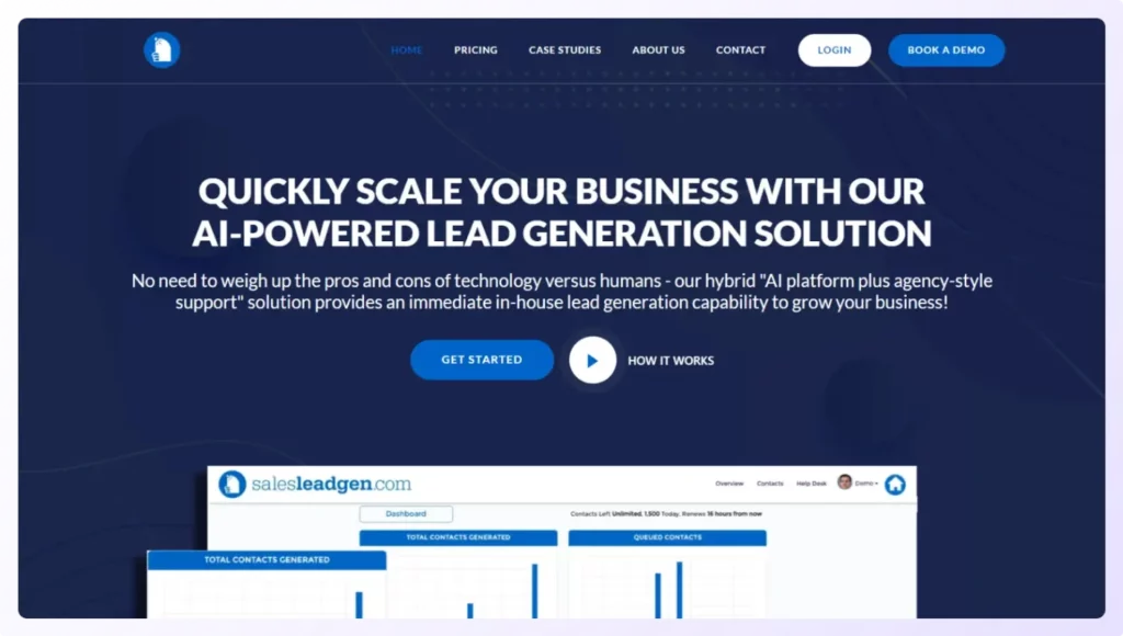 Lead generation company SalesLeadGen with AI automation