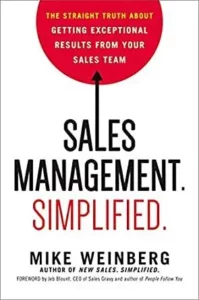 Cover image of Sales Management. Simplified by Mike Weinberg (2015)