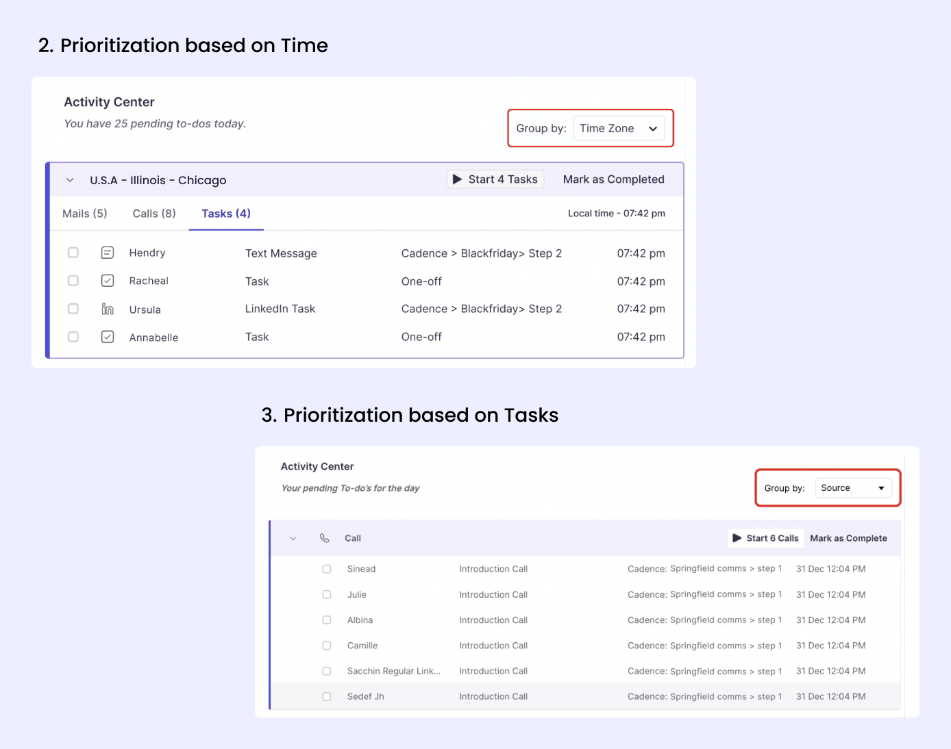 Image showing different types of prioritization of prospects