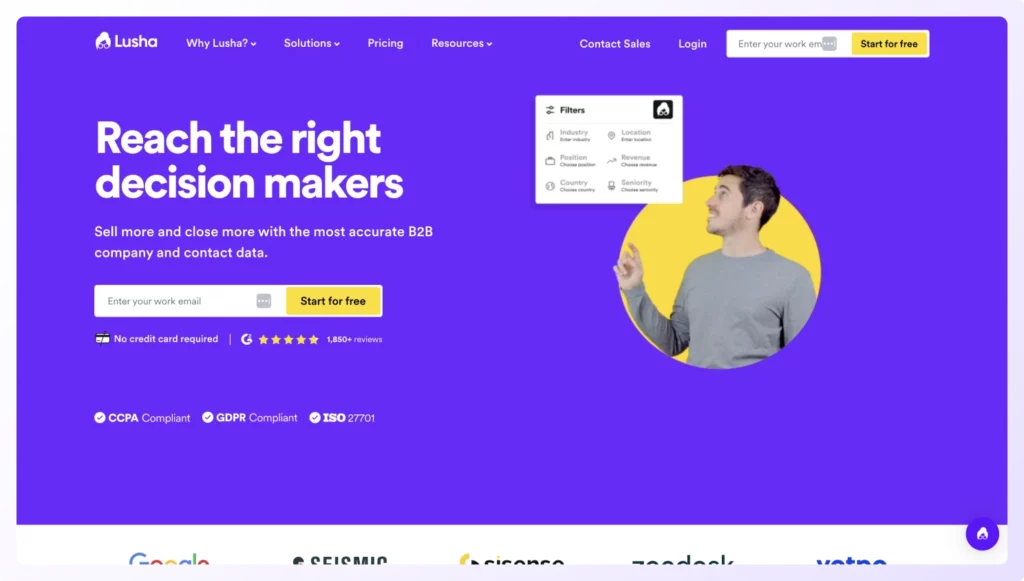 Find B2B list brokers by Lusha to connect high value prospects