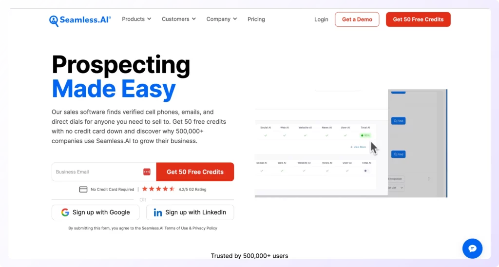 Seamless.Ai is a B2B platform to buy leads