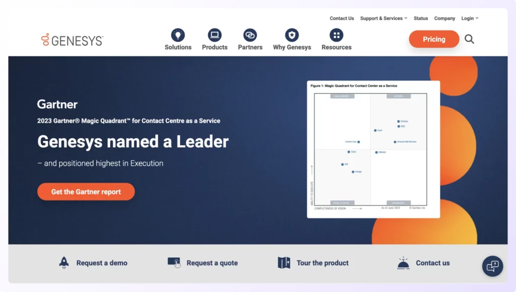 Cloud-based auto dialer software Genesys Cloud CX's landing page