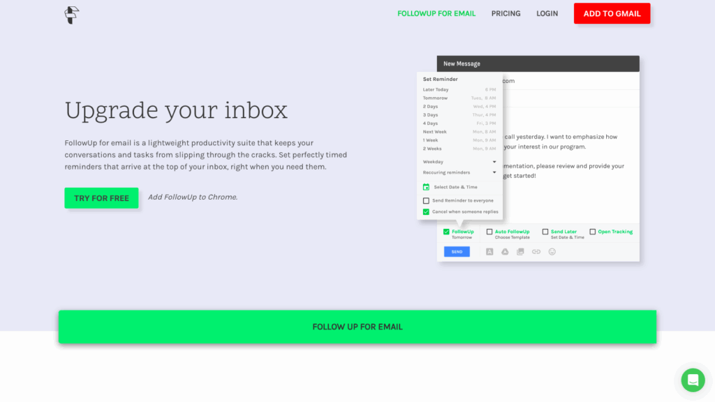 FollowUp.cc homepage