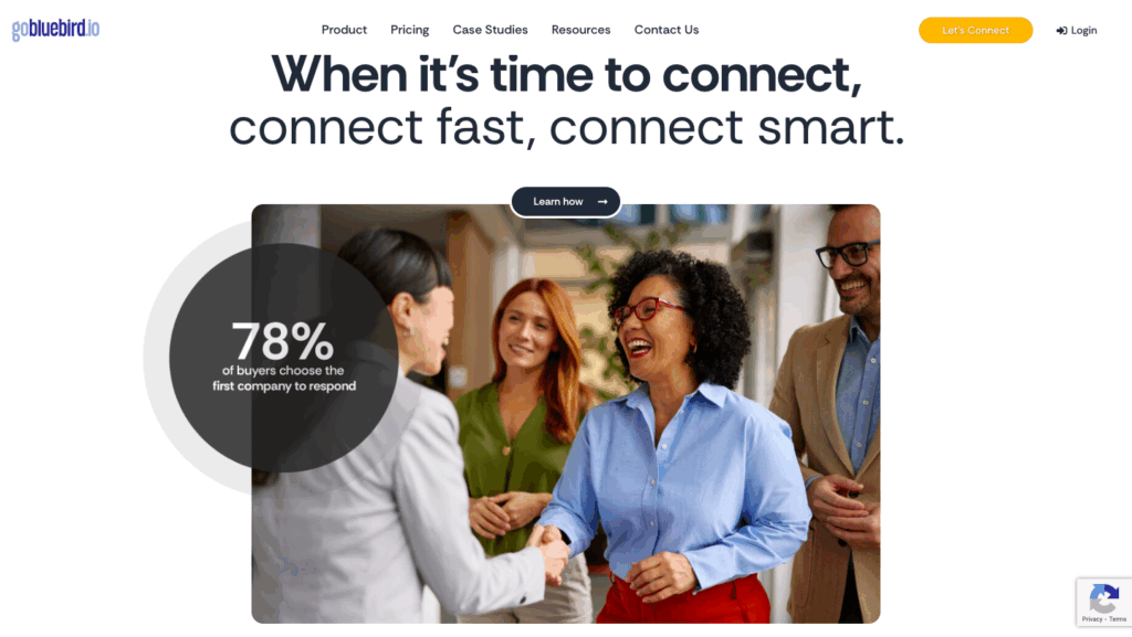 Bluebird by Salesforce homepage