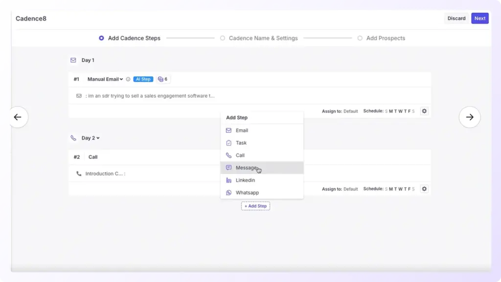 AI Executes Steps Within Your Cadence