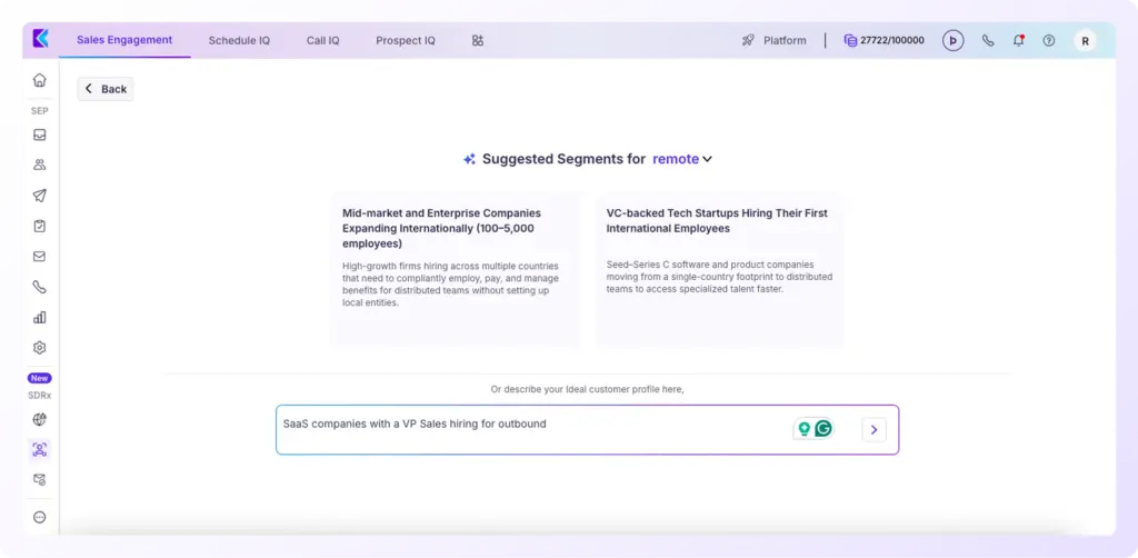 AI List Builder feature