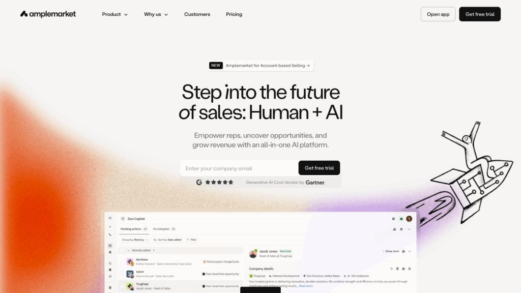 Amplemarket Homepage 