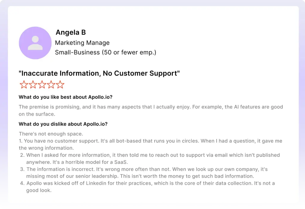 Apollo.io's G2 Reviews