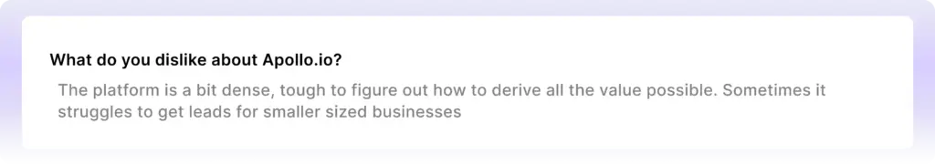 Apollo.io's G2 Reviews