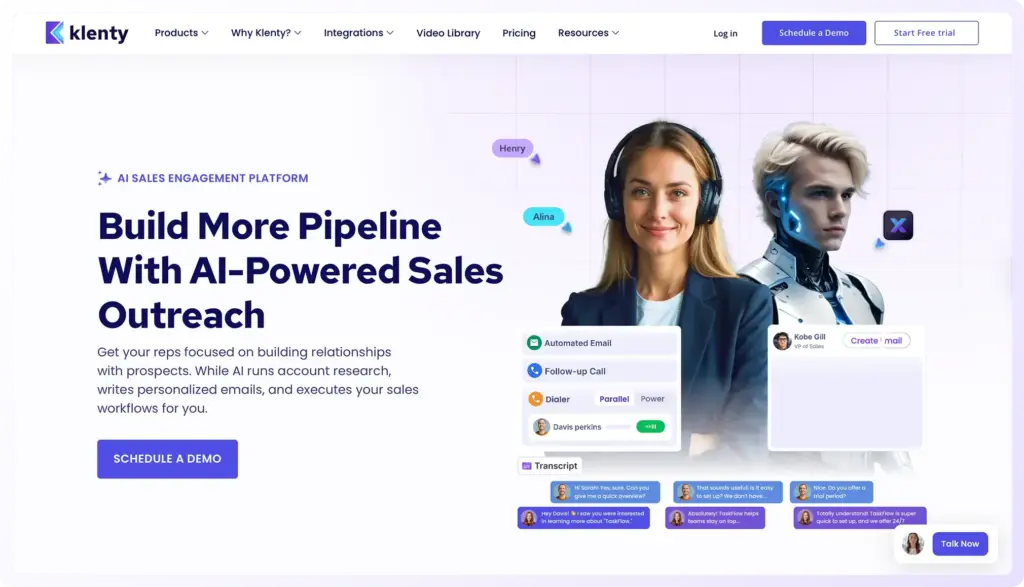 Klenty the Best AI Sales Engagement Platform Homepage