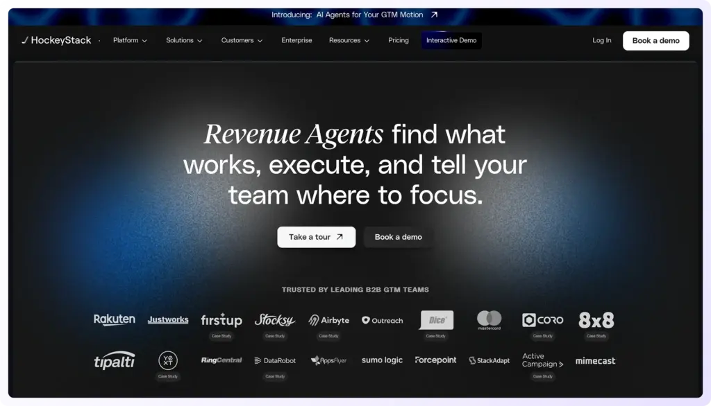 HockeyStack homepage